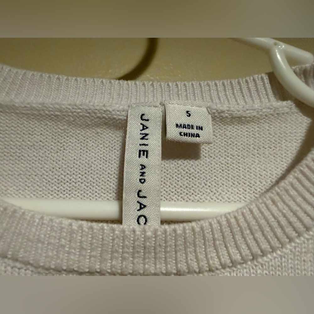 Janie And Jack Lemon Ruffle shoulder Sweater & Pant Set Girl's Size 5 - Picture 9 of 13